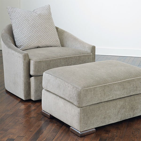 Petite Dupre Lafon with Swivel and Ottoman — Mattaliano Lounge Chairs, Ottomans & Benches